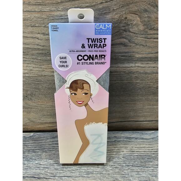 Conair Twist & Wrap Ultra Absorbent Frizz Free Head Towel - Picture 1 of 3